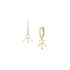 limited edition diamond half moon with starburst earrings on diamond huggie hoop, in 18k yellow gold <span class='visuallyhidden'>Text, phone 323-404-2959 for shopping help.</span>